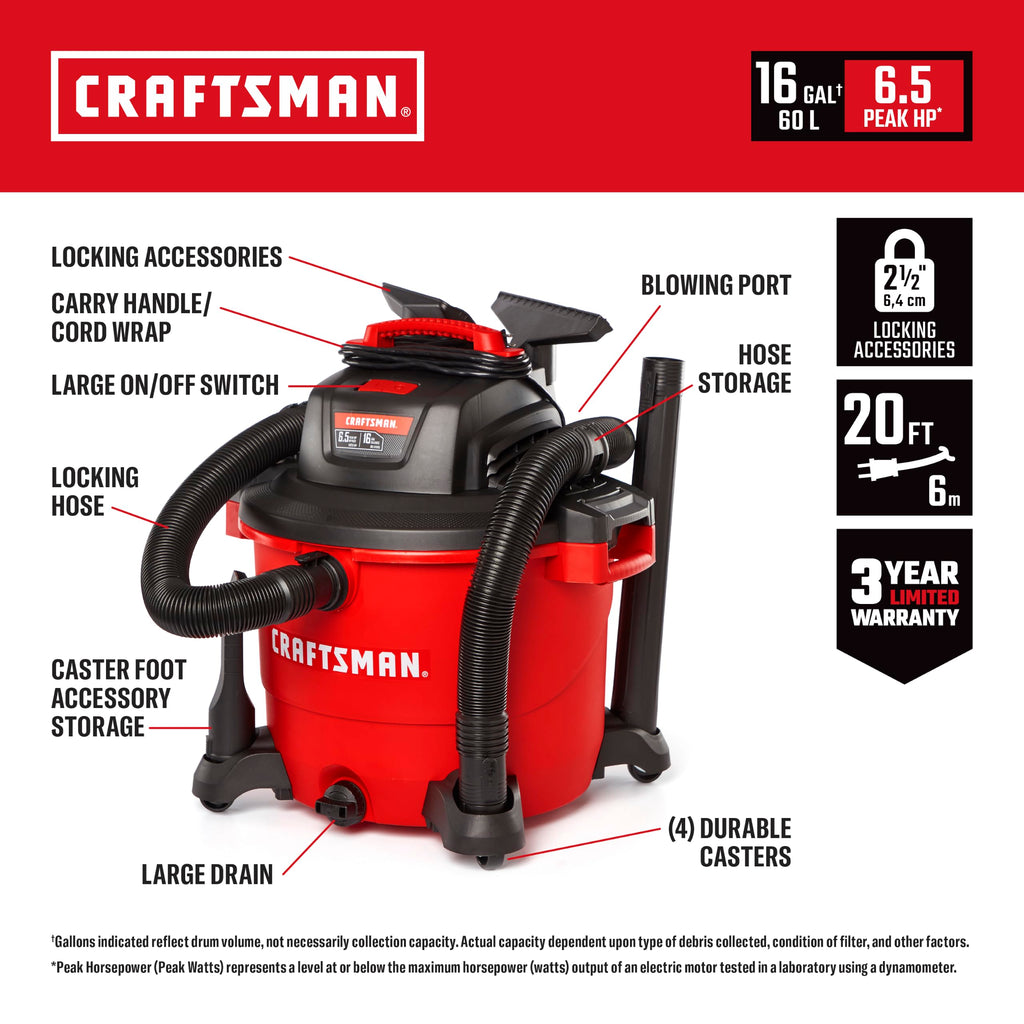 16 Gallon Wet Dry Shop Vacuum L403