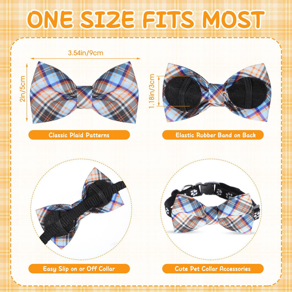 Plaid Dog Collar Bow Ties M580600