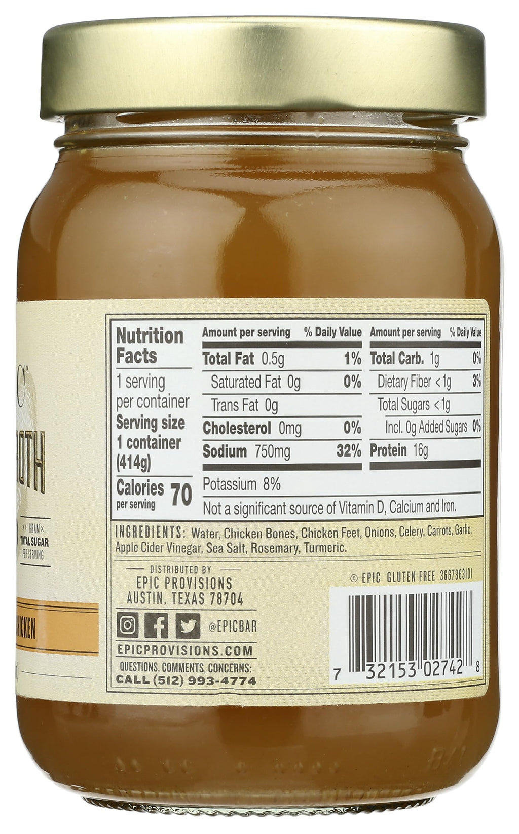 Bone Broth Savory Chicken 14 Fl Oz M37955