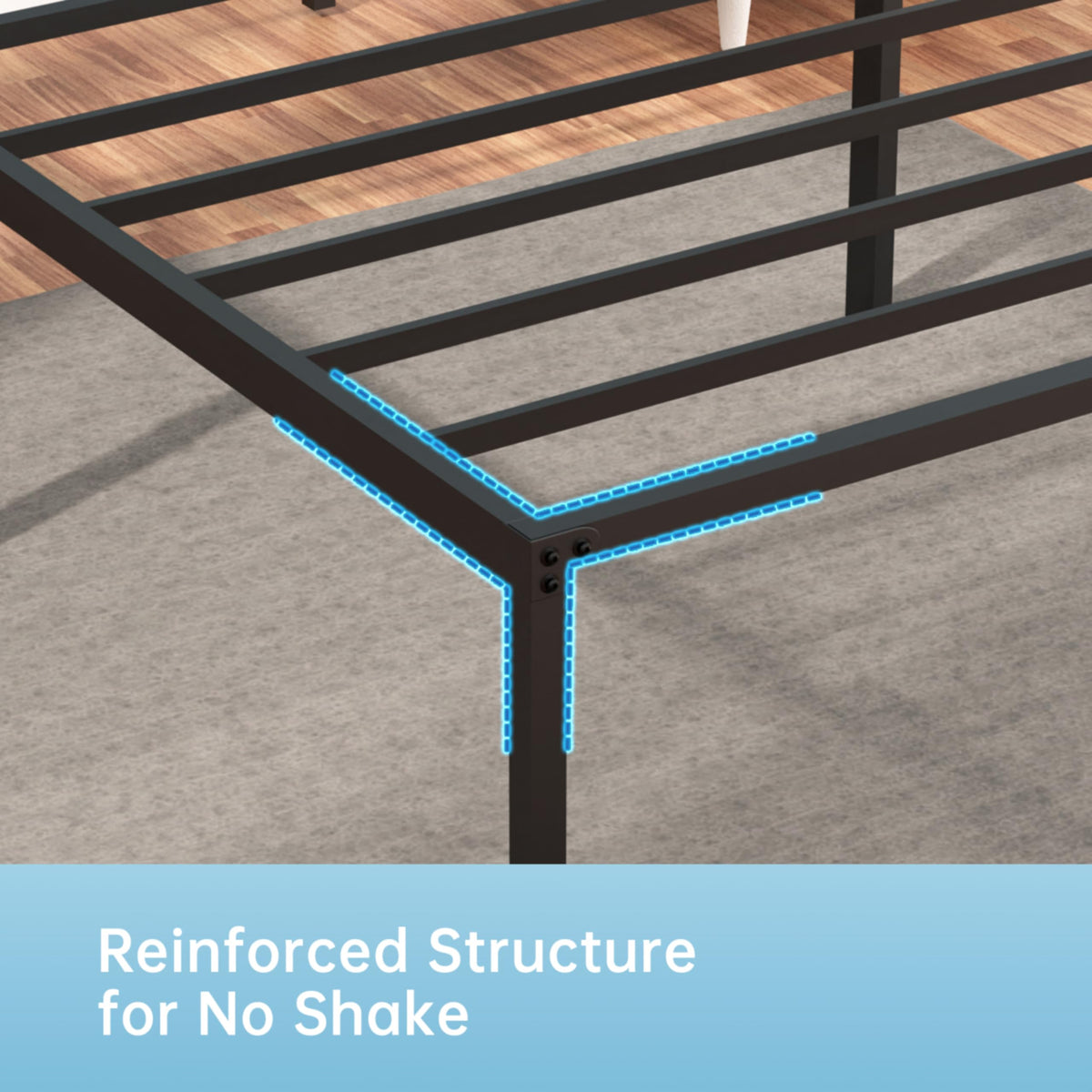 18 Inch Metal Full Bed Frame with Storage F624168