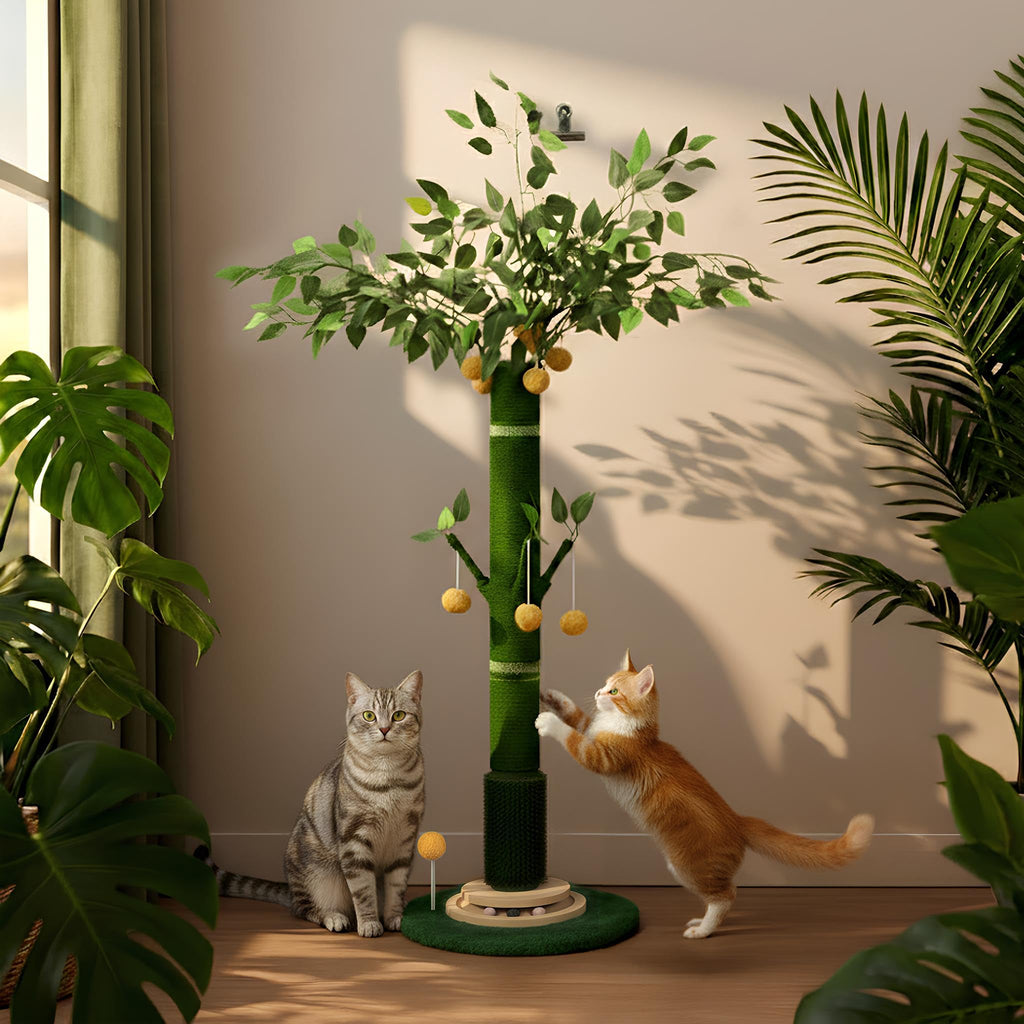 46" Extra Tall Sisal Rope Cat Scratching Post U96184