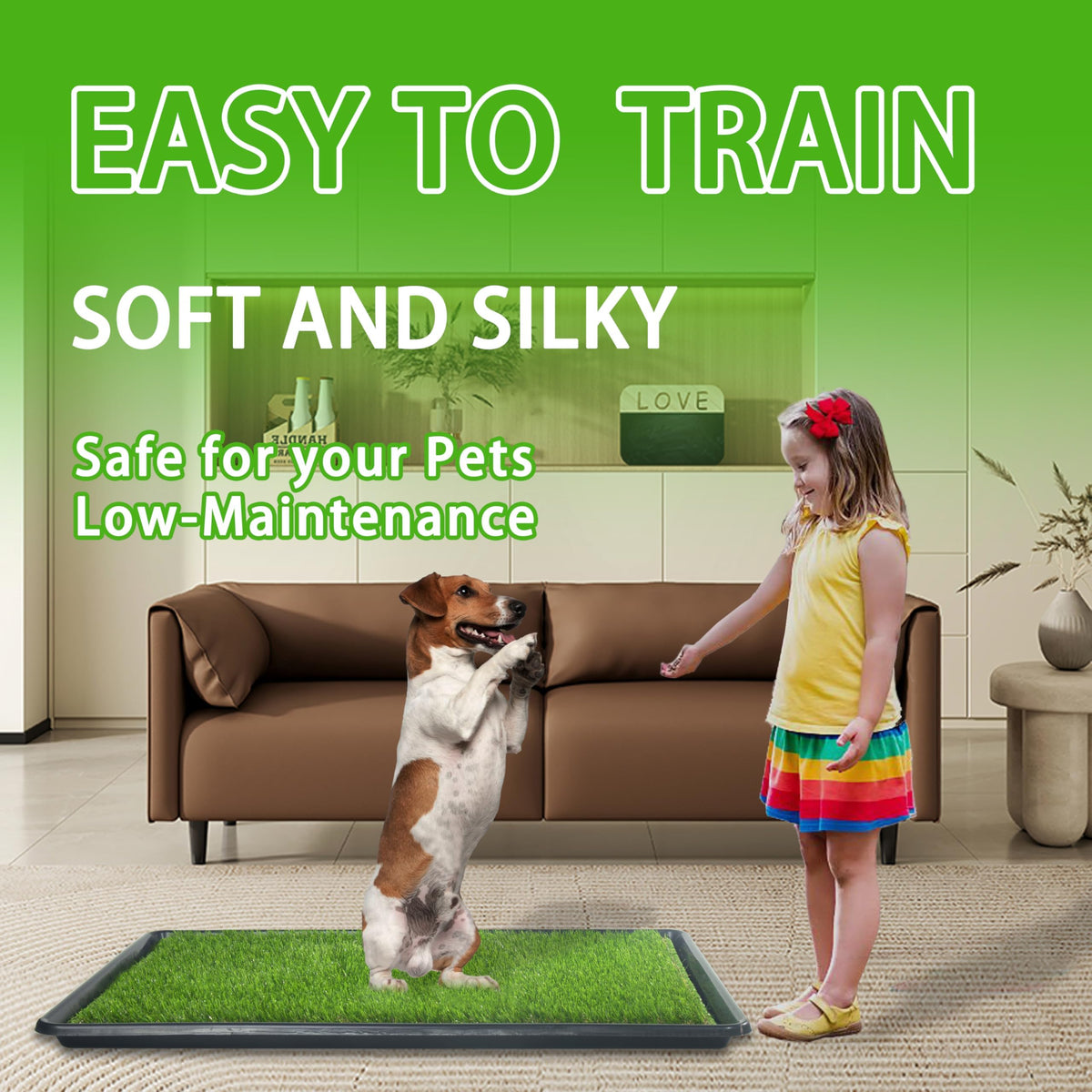 Reusable Dog Loo System with Artificial Grass Turf, Tray, 35x23in G441