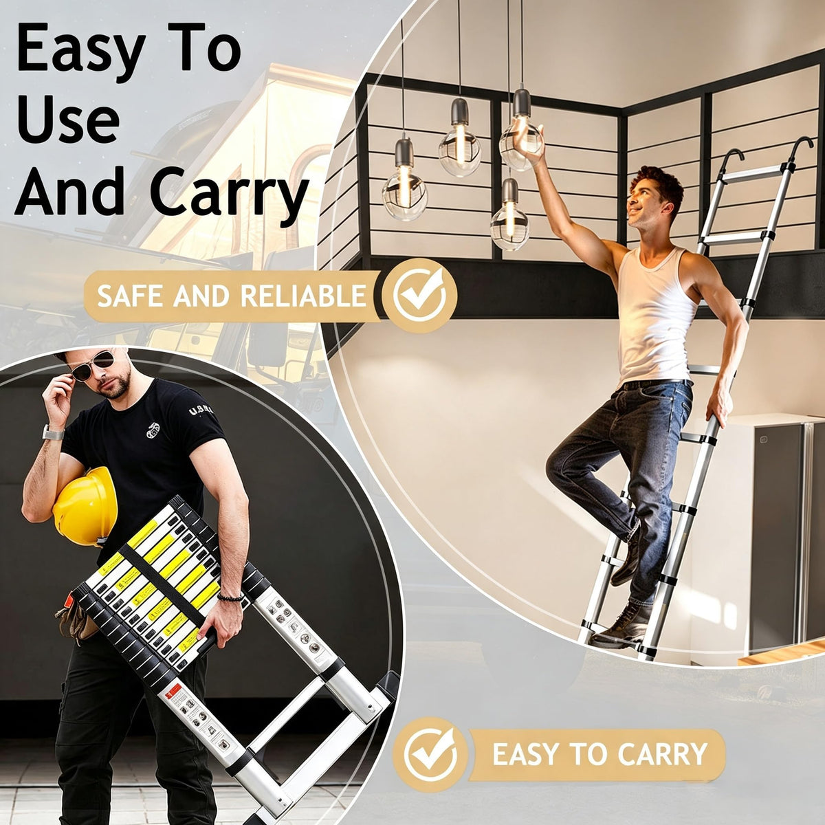 20.5FT Aluminum Telescoping Ladder V735