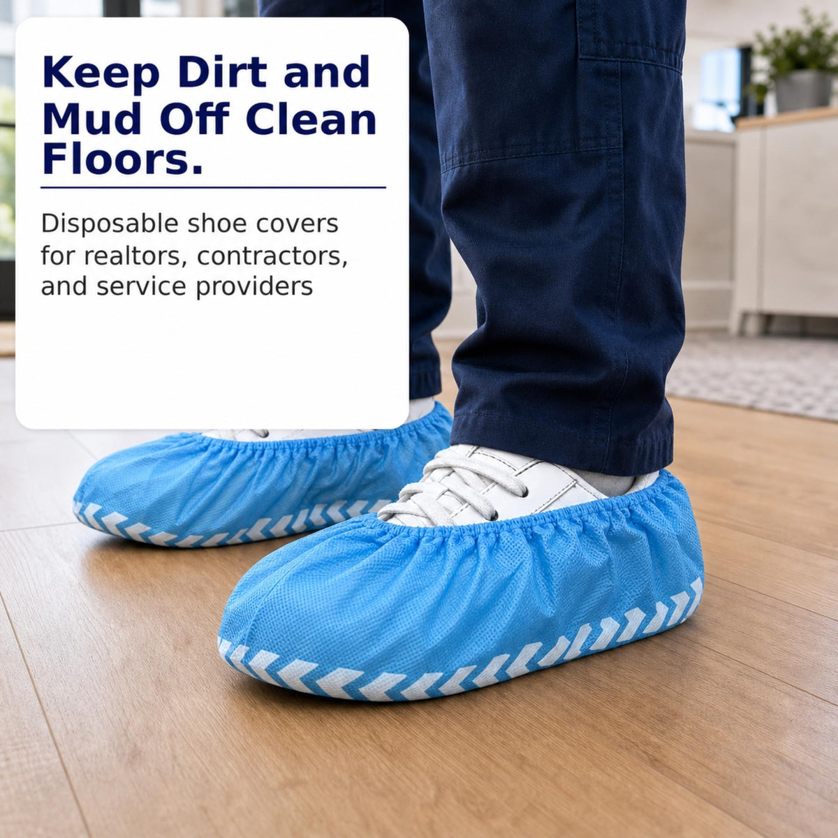 Blue Disposable Shoe Covers 100 Pack XL G1371