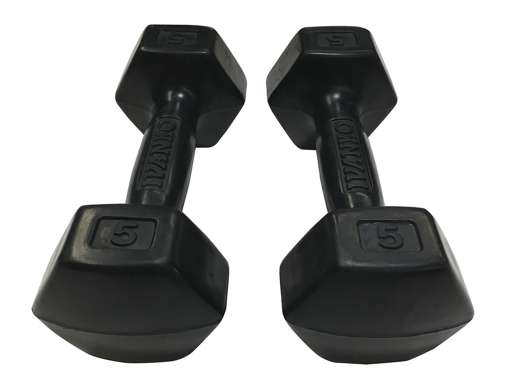 5 lbs Rubber Dumbbells Pair D224