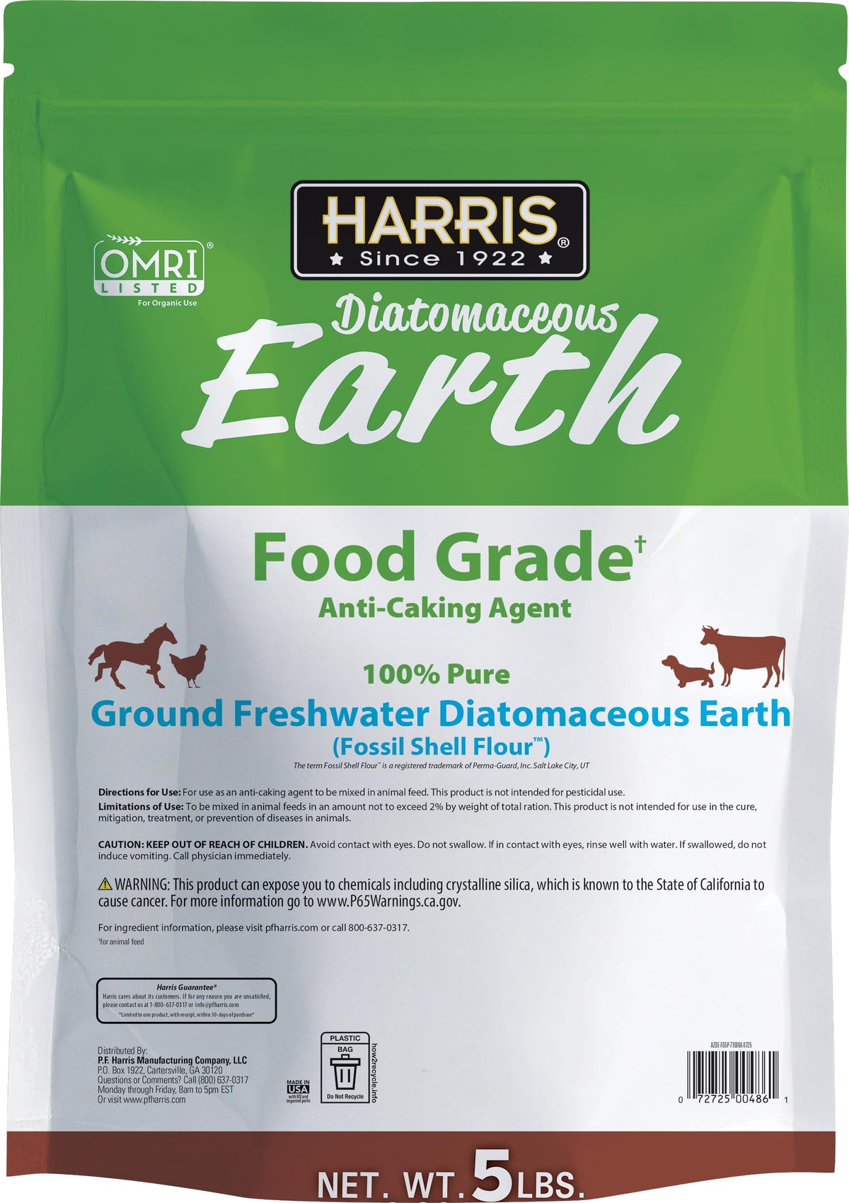 Food Grade Diatomaceous Earth 5lb with Powder Duster P8379