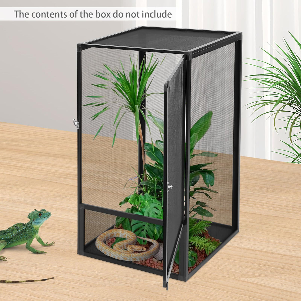 40 Gallon Aluminum Alloy Screen Reptile Terrarium with Locking Latch Q159829