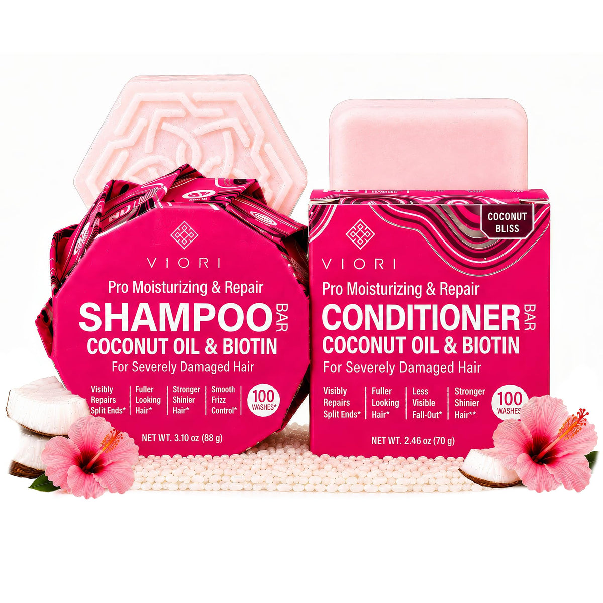 Coconut Repair Shampoo & Conditioner Set J8614
