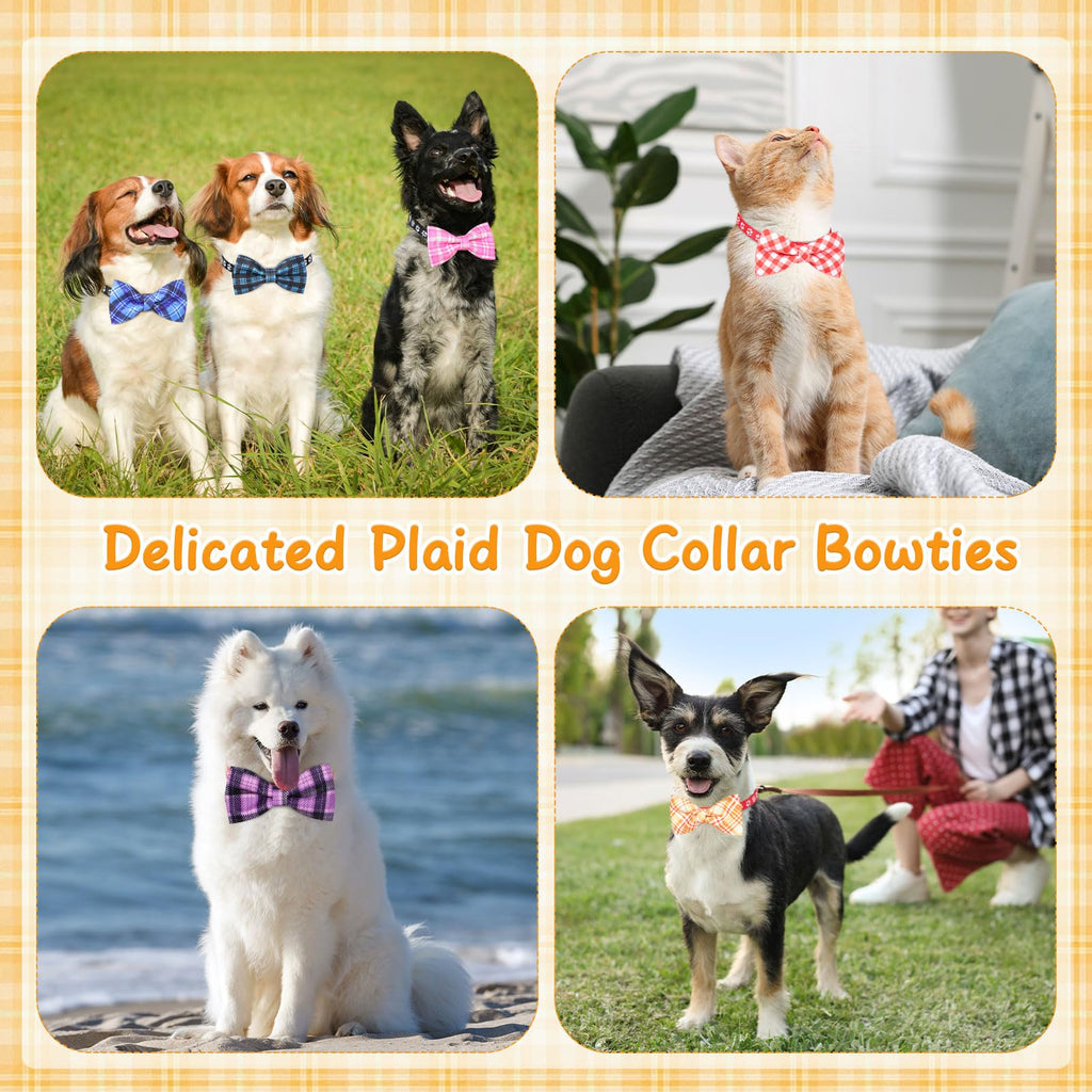 Plaid Dog Collar Bow Ties M580600