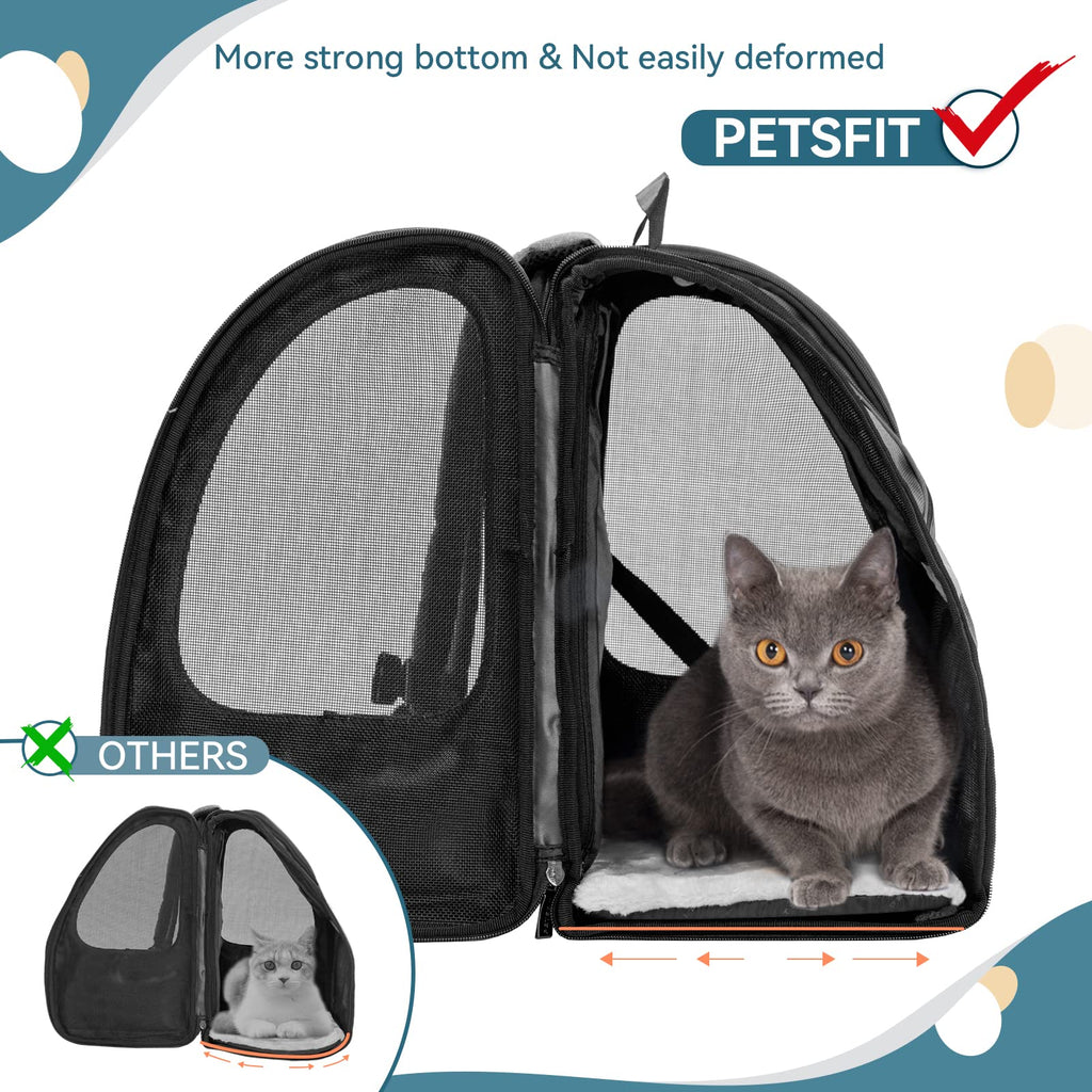Dog Backpack Carrier with Fleece Mat F40151