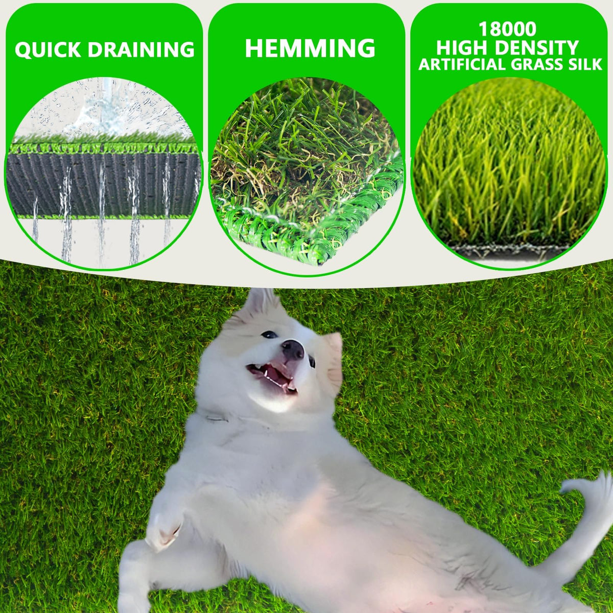 Reusable Dog Loo System with Artificial Grass Turf, Tray, 35x23in G441