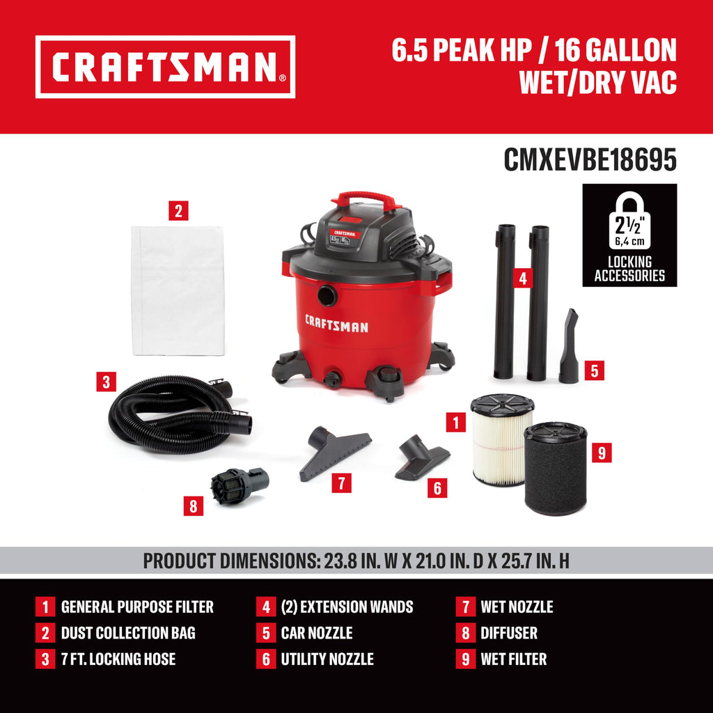 16 Gallon Wet Dry Shop Vacuum L403