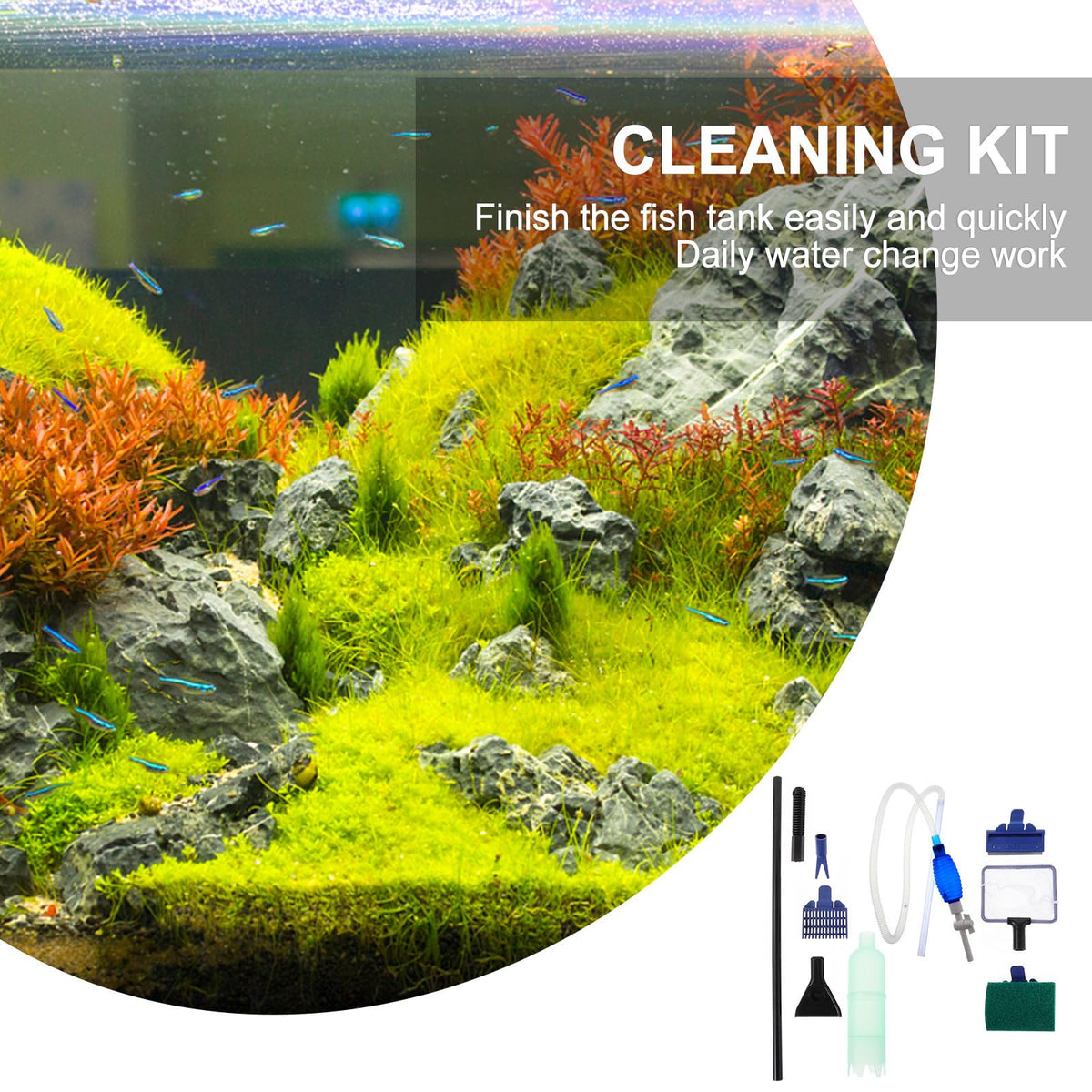 Aquarium Water Changer Kit with Brush Set K6961