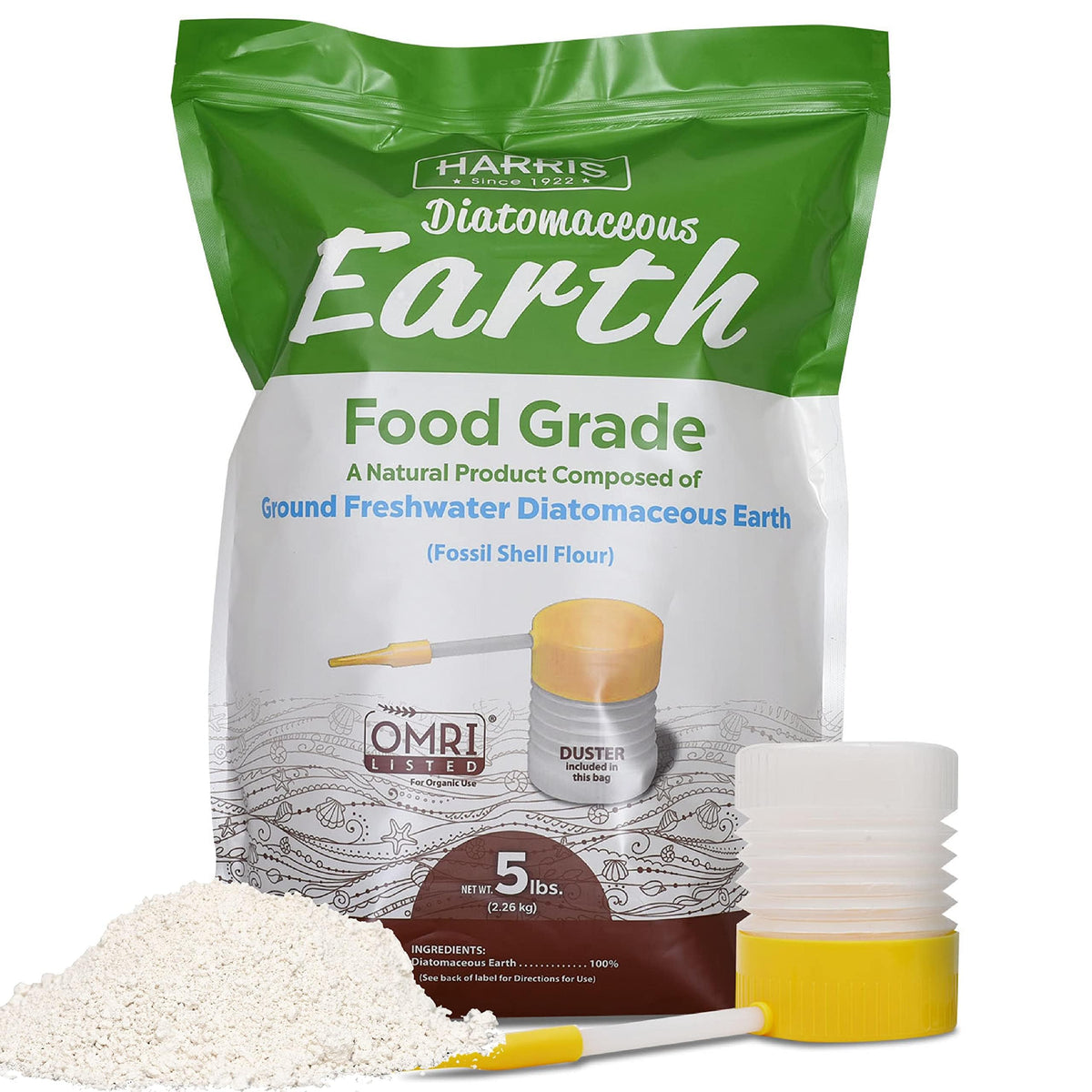 Food Grade Diatomaceous Earth 5lb with Powder Duster P8379