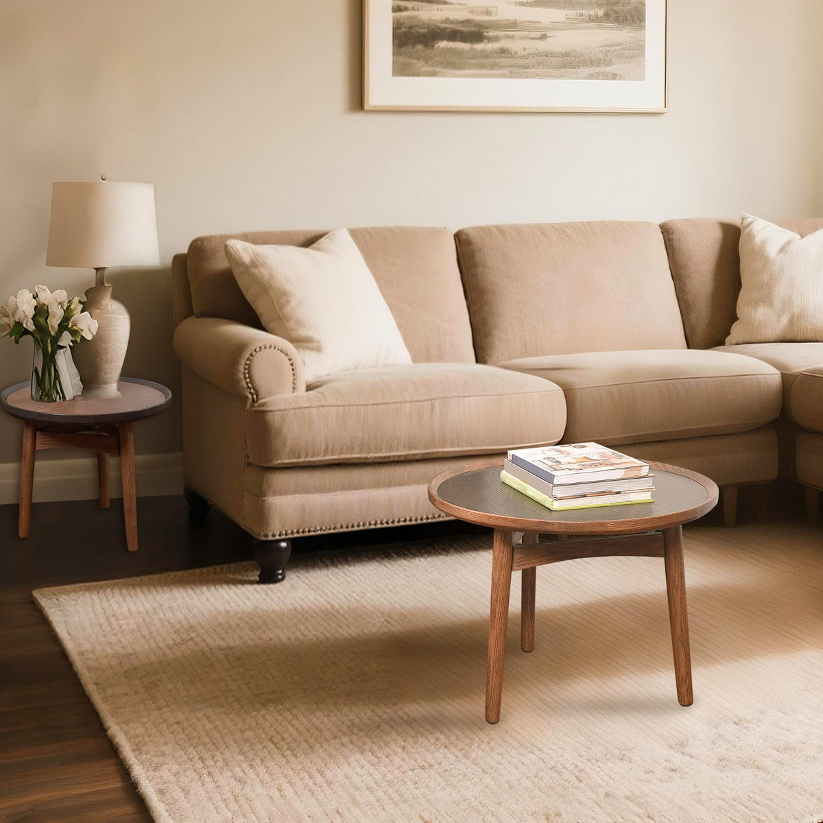 24 Round Solid Oak Coffee Table M6306