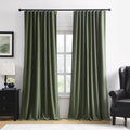 Dark Olive Green 96 Inch Blackout Curtains 2 Panels Set B331