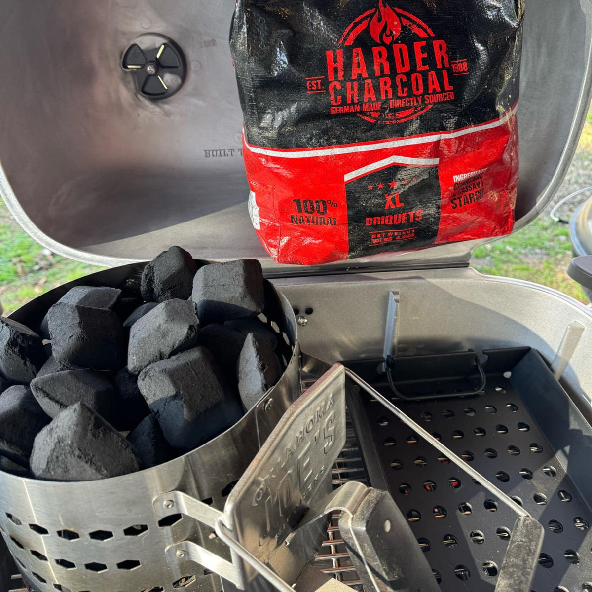 XL Quebracho Hardwood Briquets, Natural Wood Charcoal with Cassava Starch (10 LB) R677666