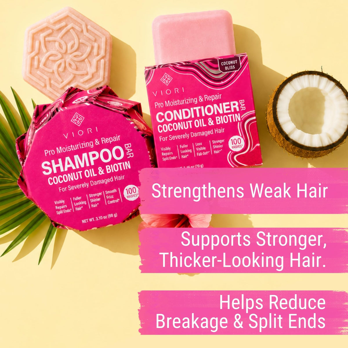 Coconut Repair Shampoo & Conditioner Set J8614