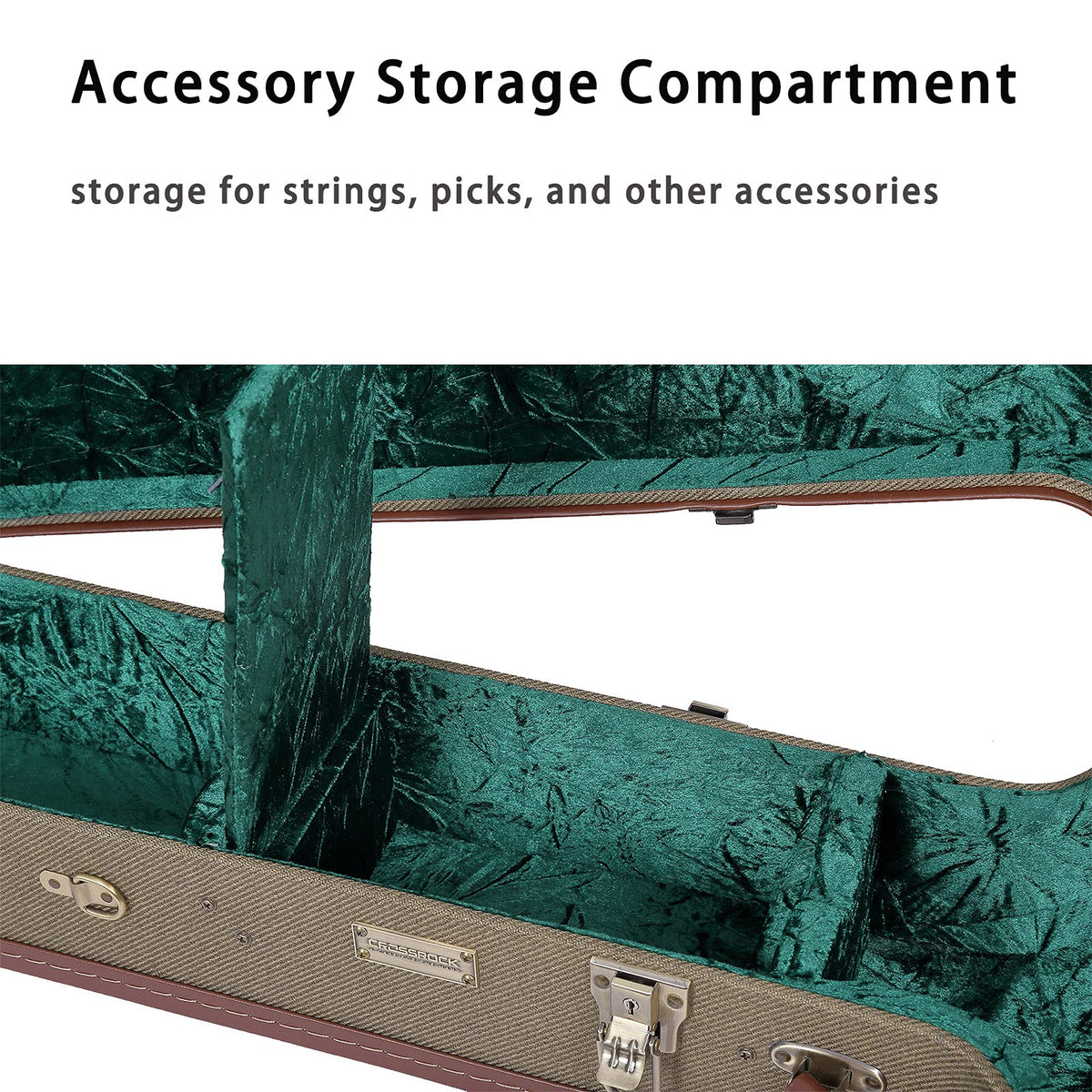 Vintage Green Semi-Hollow Electric Guitar Case A54352