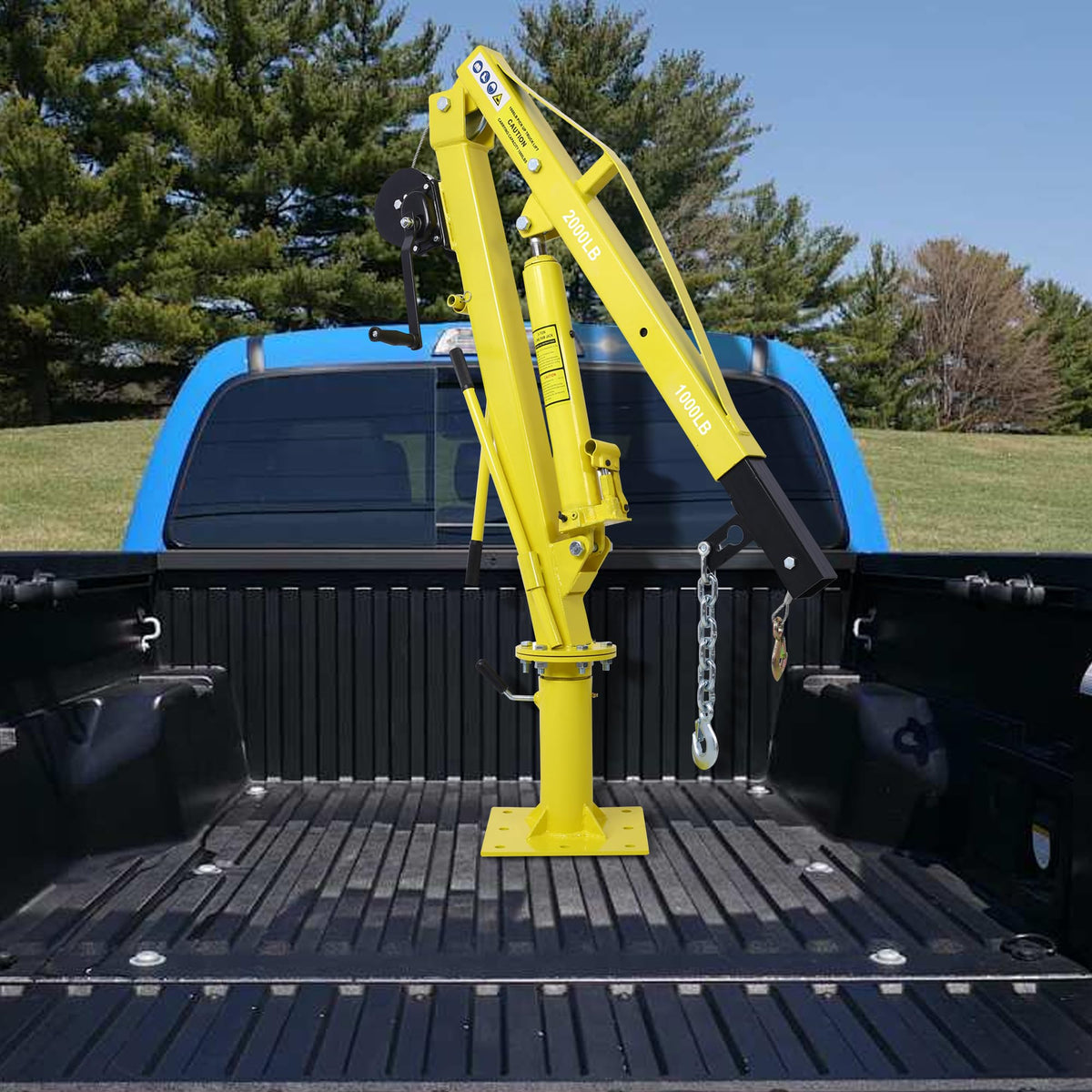 2000 lbs Folding Truck Crane with Hydraulic Winch S365