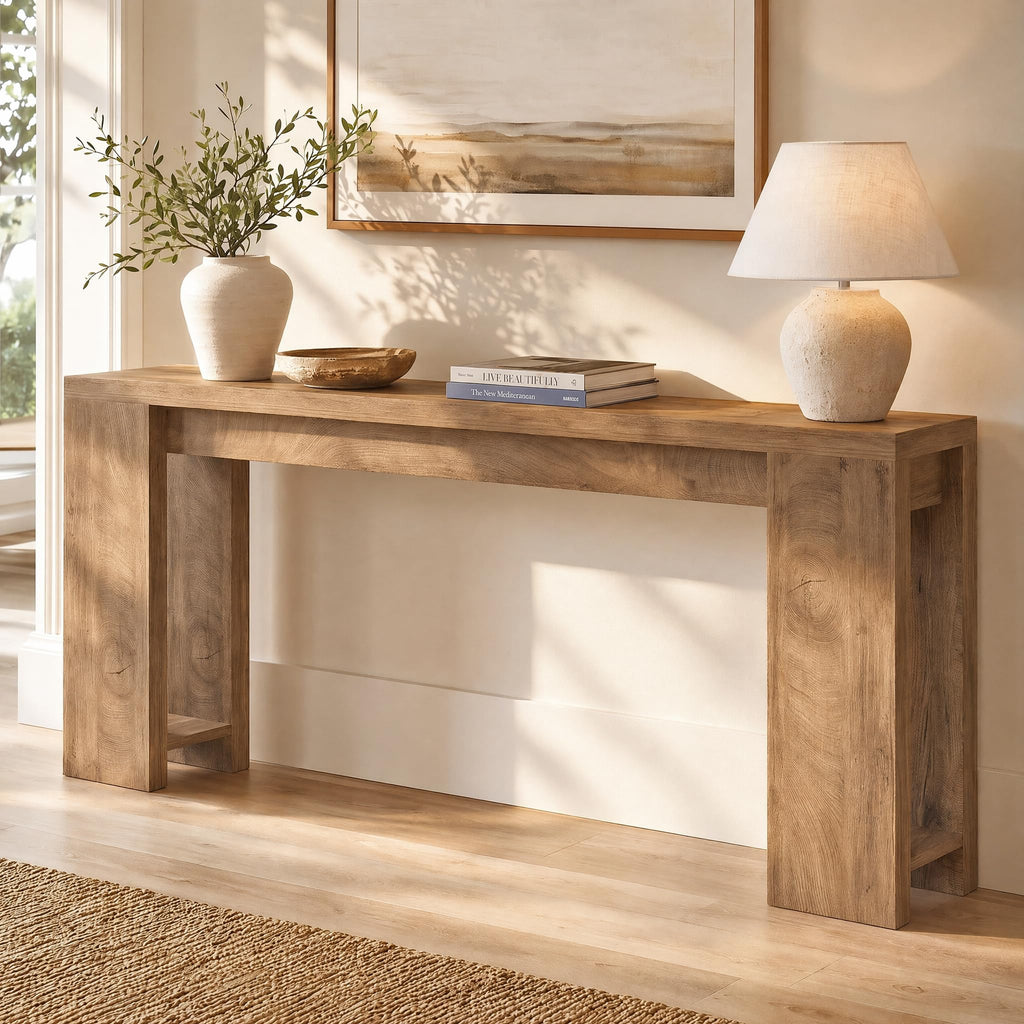 70.9-Inch Light Brown Console Table E92633
