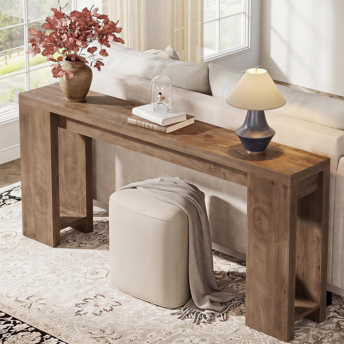 70.9-Inch Light Brown Console Table E92633