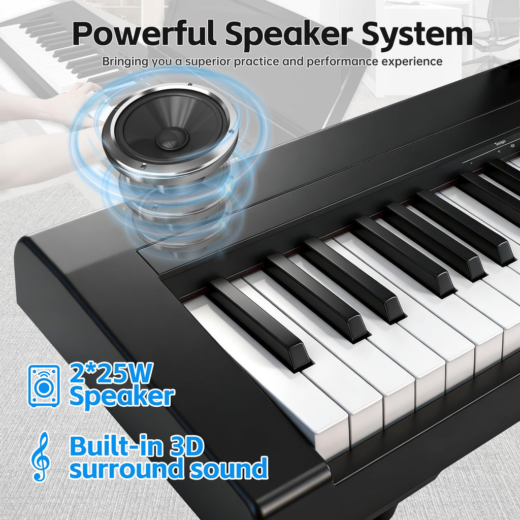 88 Key Weighted Digital Piano with Graded Hammer Action D42027