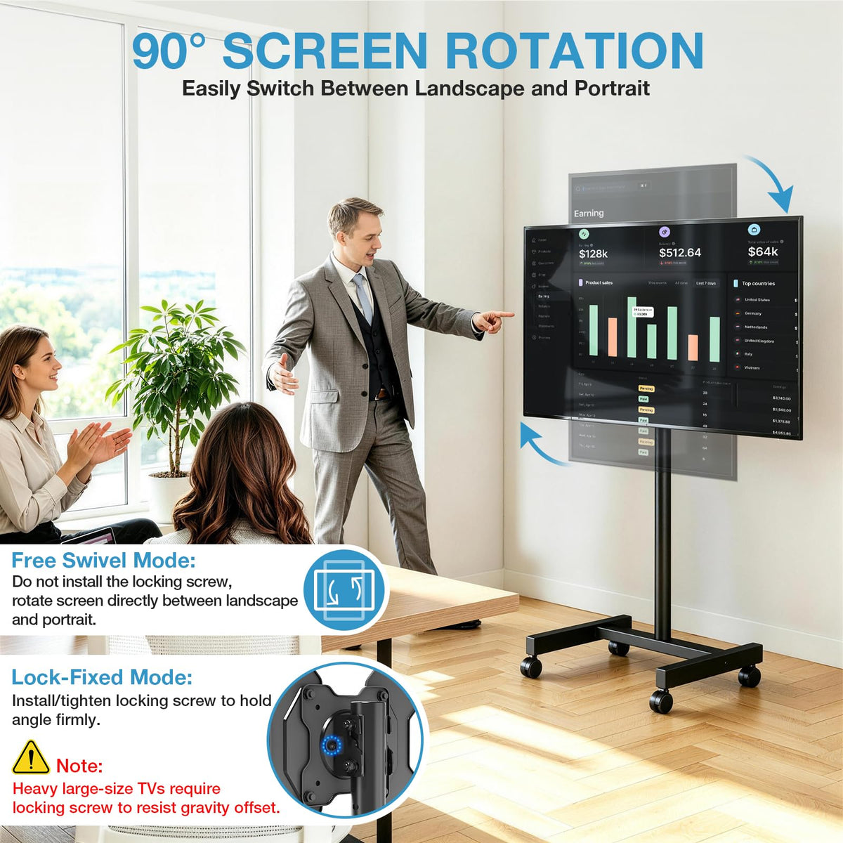 Rolling TV Stand for 13-50 Inch TVs K487999