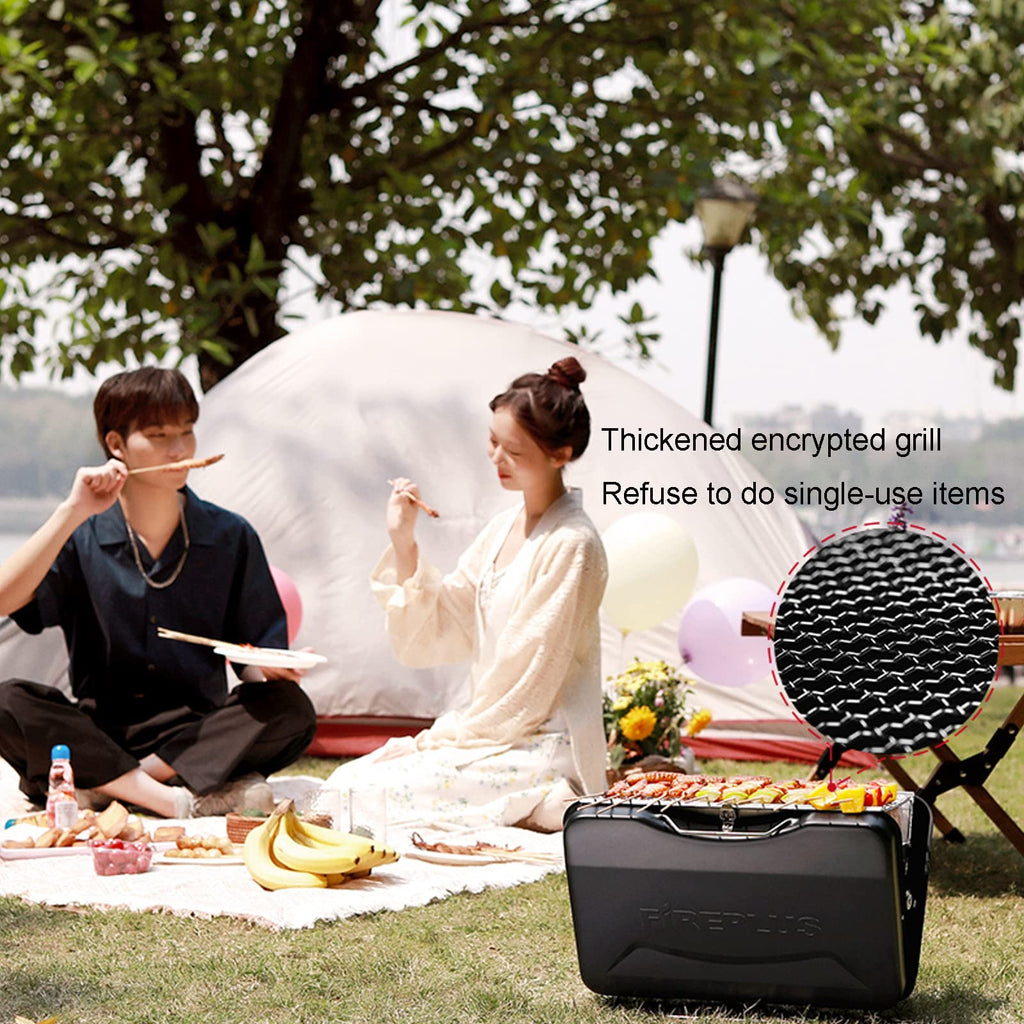 Foldable Portable Stainless Steel Charcoal BBQ Grill W99416