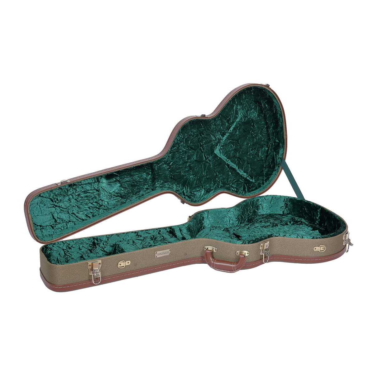Vintage Green Semi-Hollow Electric Guitar Case A54352