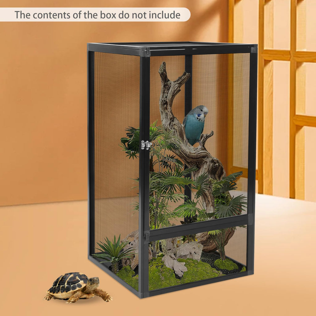 40 Gallon Aluminum Alloy Screen Reptile Terrarium with Locking Latch Q159829