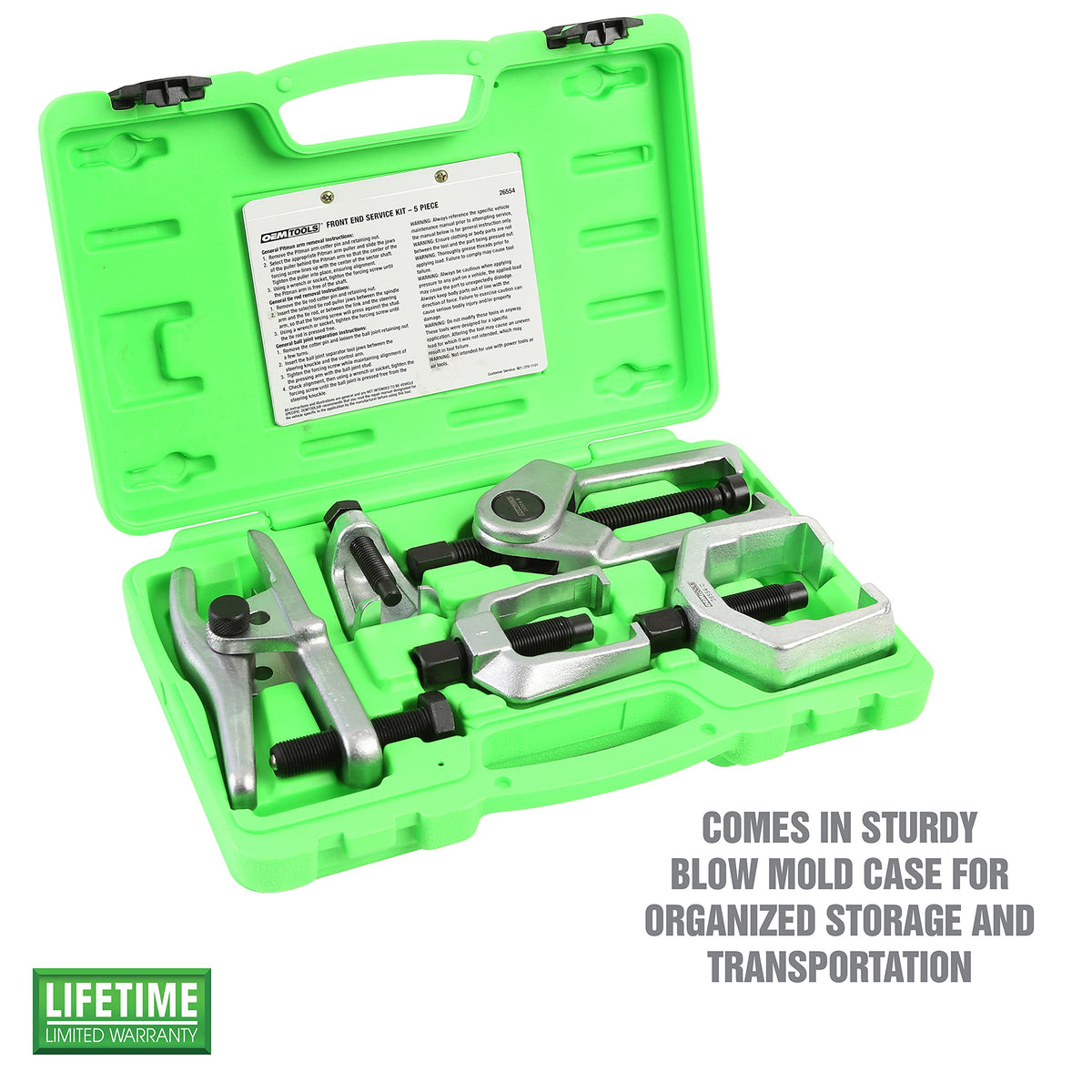 5-Pc Pitman Arm Puller & Ball Joint Separator with Case B2831