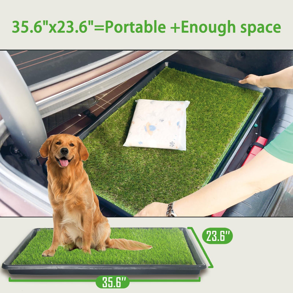 Reusable Dog Loo System with Artificial Grass Turf, Tray, 35x23in G441