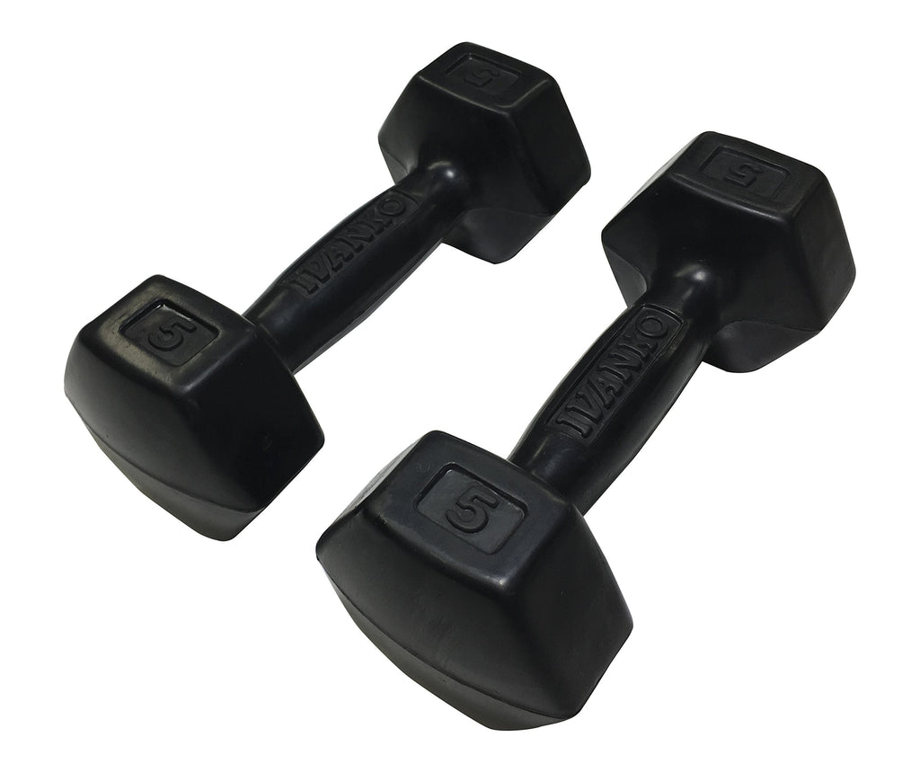 5 lbs Rubber Dumbbells Pair D224