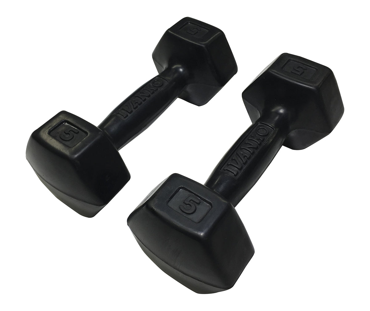 5 lbs Rubber Dumbbells Pair D224