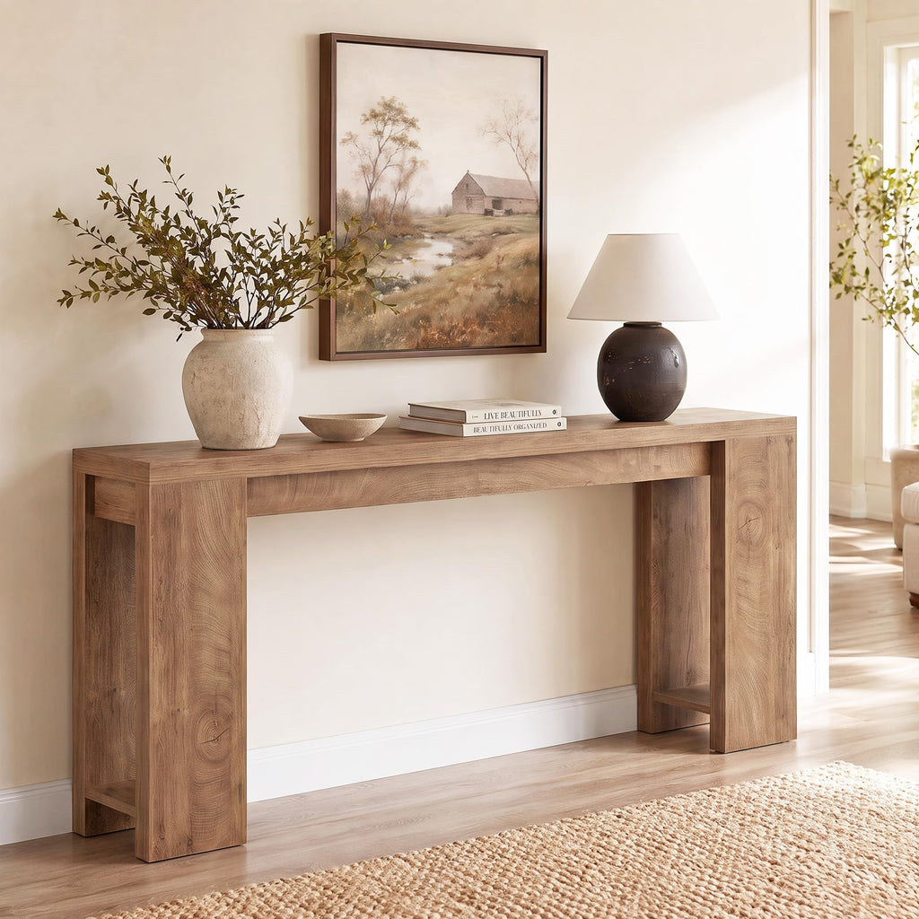 70.9-Inch Light Brown Console Table E92633