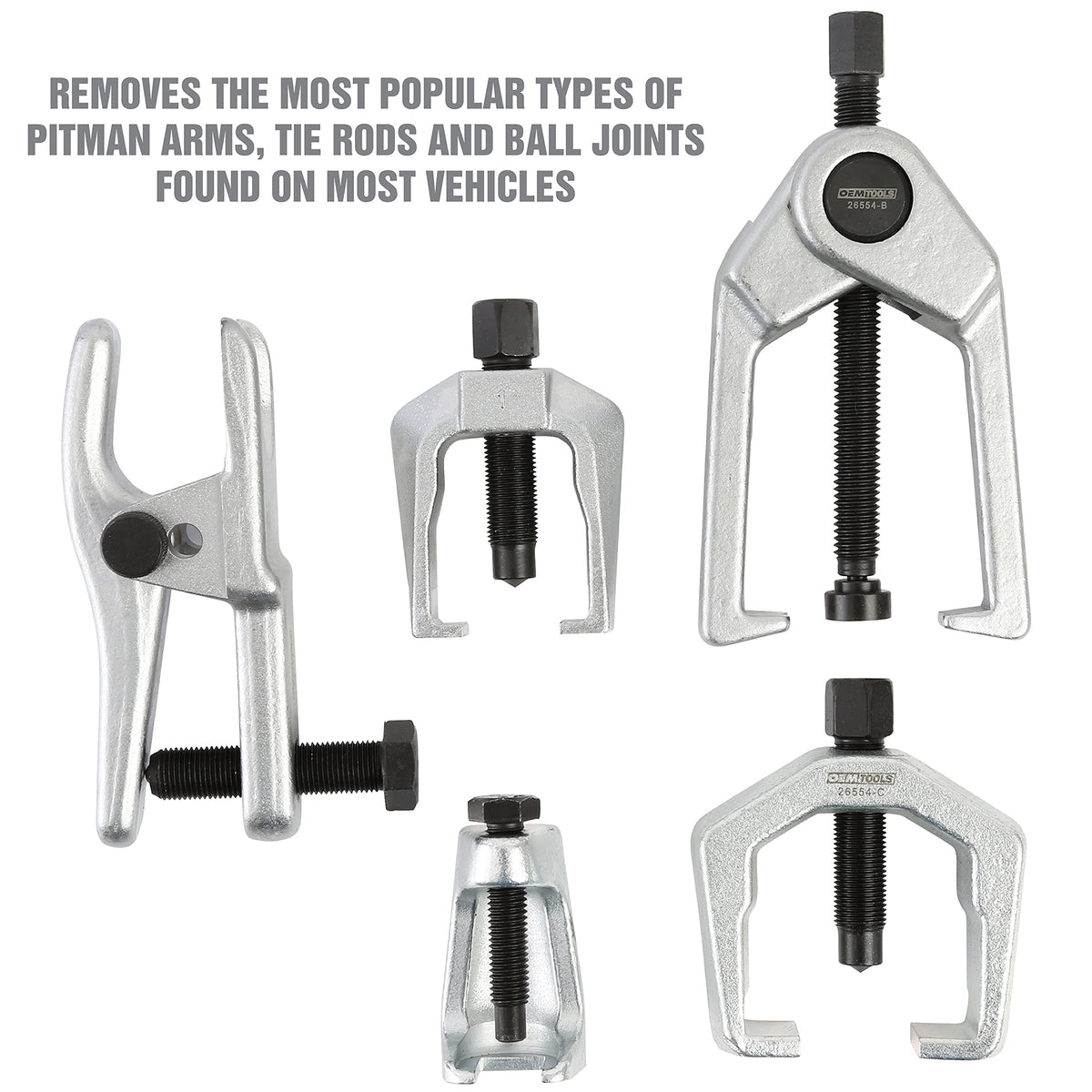5-Pc Pitman Arm Puller & Ball Joint Separator with Case B2831