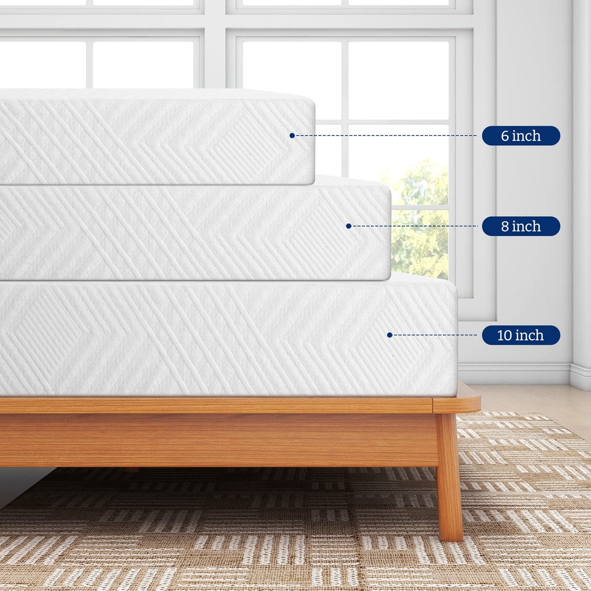 Twin 6 Inch Memory Foam Mattress F51459