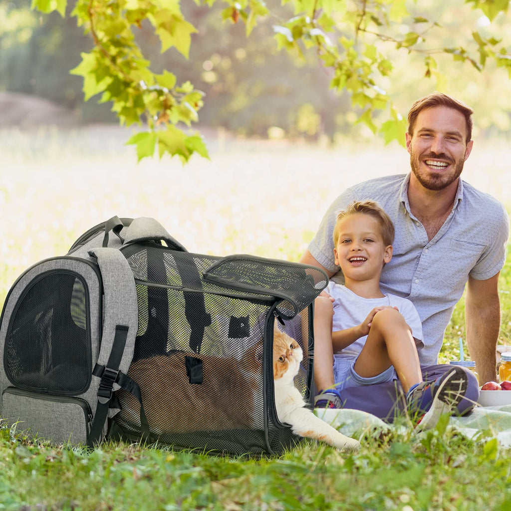 Dog Backpack Carrier with Fleece Mat F40151