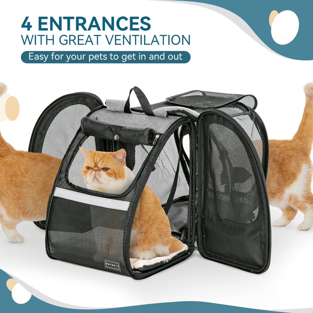 Dog Backpack Carrier with Fleece Mat F40151