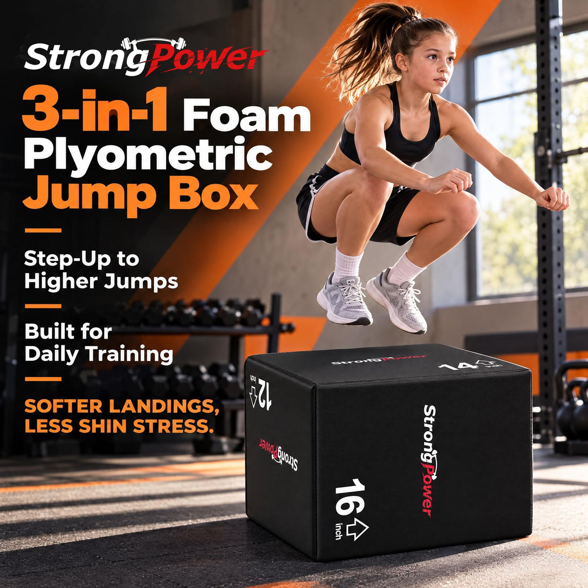 3-in-1 Foam Plyometric Jump Box P271859