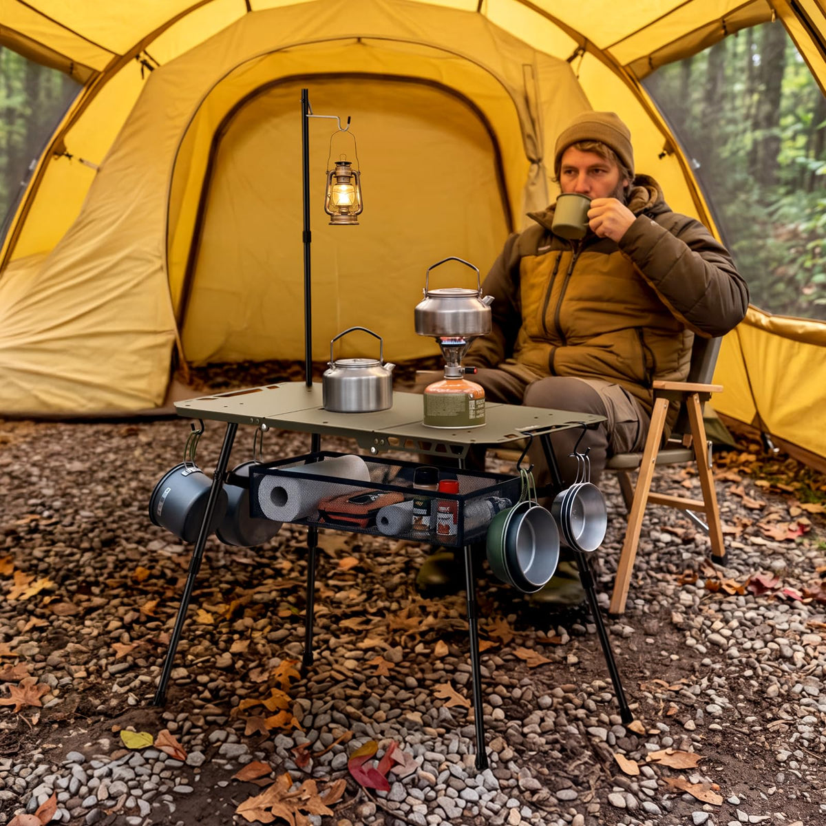 Adjustable Aluminum Folding Camping Table A441027
