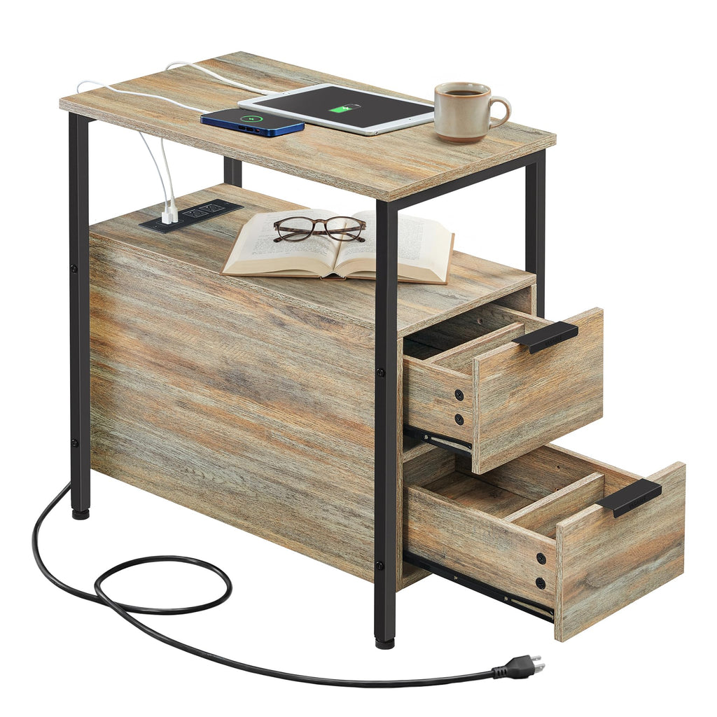 Side End Table with Charging Station N728663