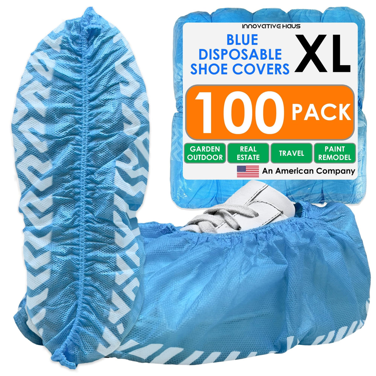 Blue Disposable Shoe Covers 100 Pack XL G1371
