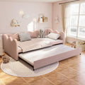 Pink Gingham Twin Size Daybed with Trundle N3673