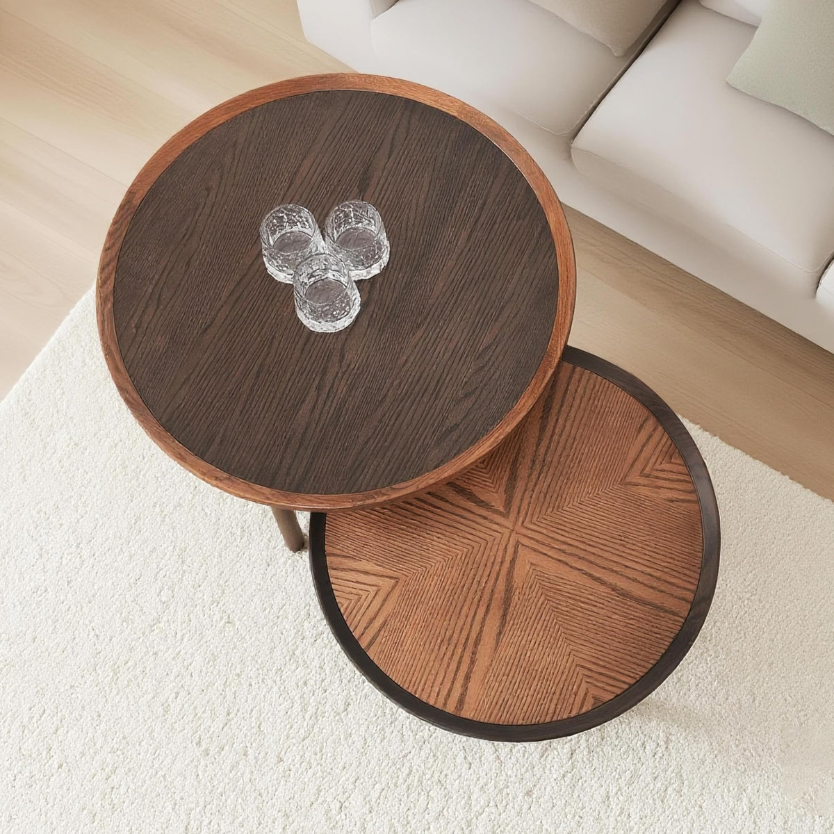 24 Round Solid Oak Coffee Table M6306