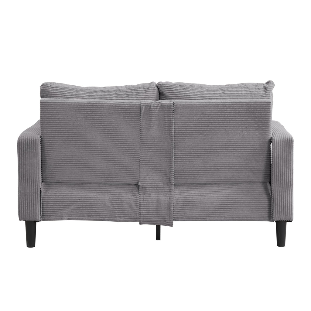 Light Gray 2-Seater Upholstered Loveseat Sofa C335