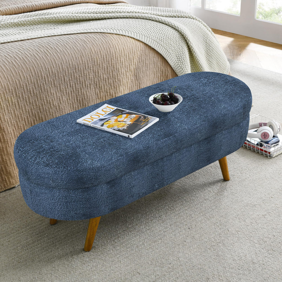 Oval Storage Bench Q82459