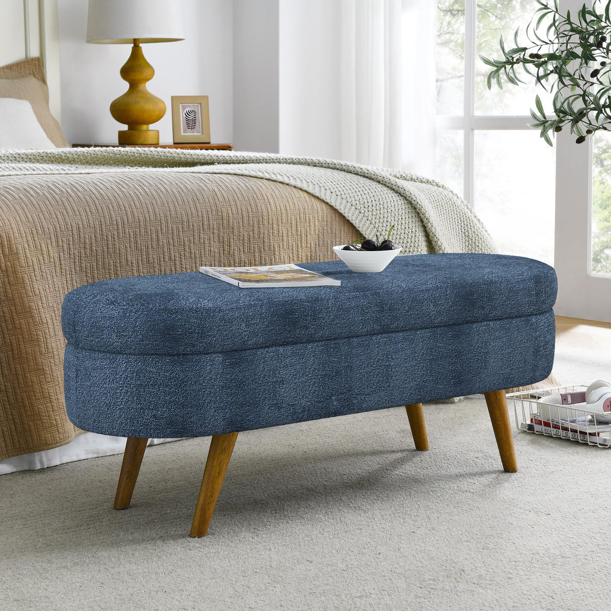 Oval Storage Bench Q82459