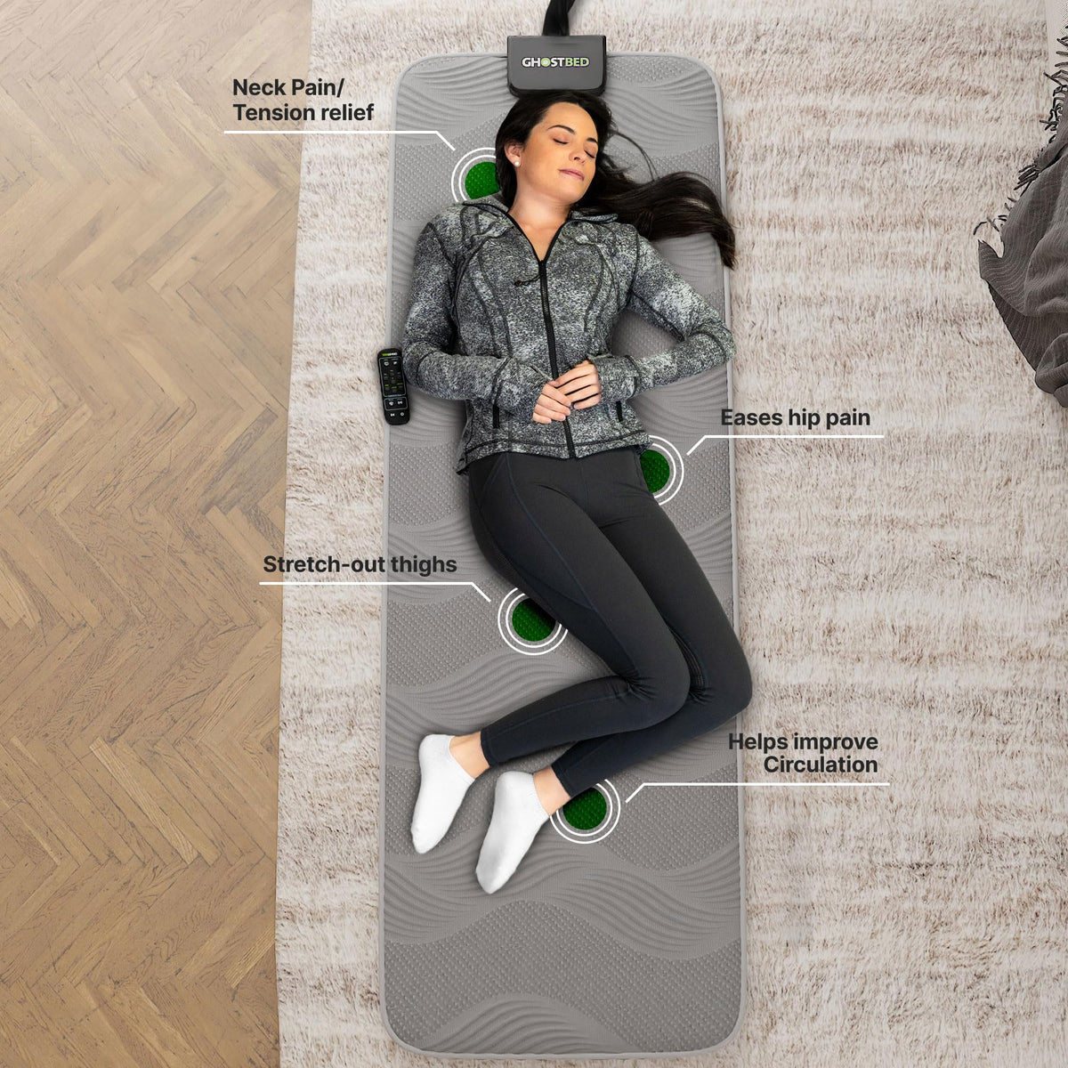 Massage Mat with 3" Gel Memory Foam Y97863